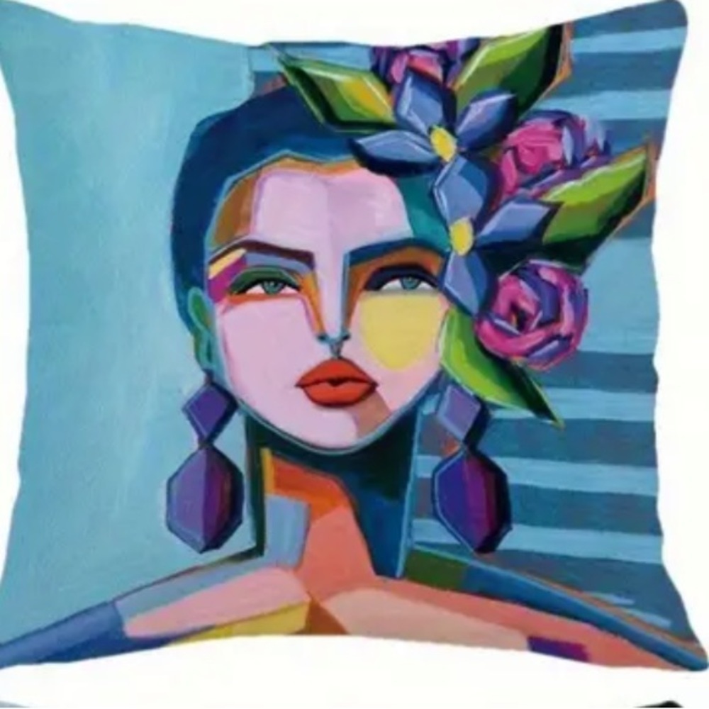 NEW: Colorful Abstract Art Pillow